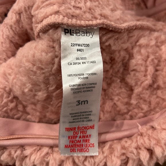 PL baby 0-3 M 🐻 style pink winter coat - Picture 7 of 7
